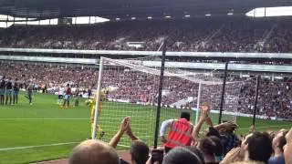 Streaker takes free kick in premier league game - West Ham United FC .v. Tottenham Hotspur FC