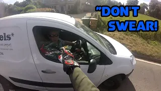 "Don't Swear!" UK Bikers vs Stupid, Angry People and Bad Drivers #149