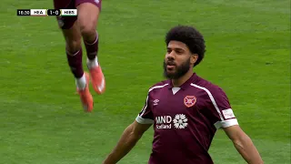 Ellis Simms scores a screamer for Hearts v Hibs in Scottish Cup semi-final