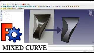 Using 2 Mixed curve and Ruled Surface to create a sculpture - Freecad 0.21.2