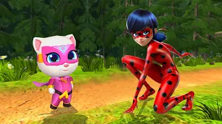 КТО КРУЧЕ? ГЕРОЙ АНДЖЕЛА И ТОМ - TALKING ANGELA AND TOM HERO против LadyBug - Леди Баг ТОП ИГРЫ #219