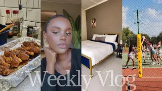 #vlog: Cook with me | Unboxing a new bed | Went to watch a netball match | South African YouTuber.