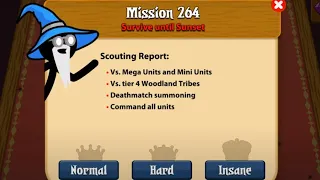 Mission 264. NO SPELLS Vs. Mega Units and Mini Units. Stick War Legacy.
