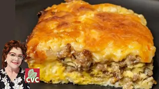 Fireman's Breakfast Casserole - Cheesy & Delicious - Mama's Southern Cooking