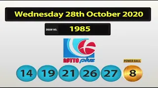 NLCB Lotto Plus   Wednesday 28th October 2020