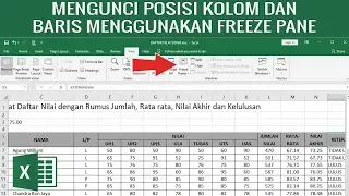 Cara Mengunci Posisi Kolom dan Baris menggunakan Freeze Pane di Microsoft Excel 2019