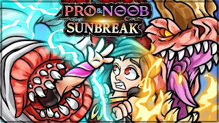 DINOSAURS BAHARI AND ONE STRECHTY BOY - Pro and Noob VS Monster Hunter Rise Sunbreak!