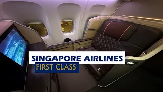 SINGAPORE AIRLINES FIRST CLASS Boeing 777 300er Jakarta to Singapore SQ965