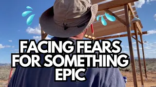 Reaching NEW heights: Witness the EPIC construction project on our off grid #deserthomestead