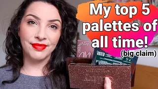 My top 5 eyeshadow palettes of all time (and most are discontinued 😬)
