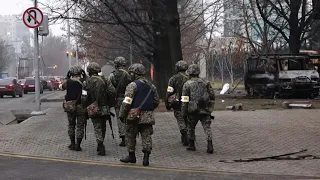 Soldiers patrol Almaty on day of mourning following unrest in Kazakhstan | AFP