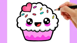 DRAWING AND COLORING A CUPCAKE