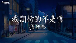 張妙格 - 我期待的不是雪 【動態歌詞/Pinyin Lyrics】『我期待煙花漫天，我可以永遠靠在你左肩。』這是你期盼的長大嗎, 以朋友的身份