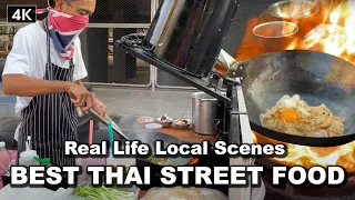 【4K🇹🇭】Fried rice and Thai basil stir fry food truck Bangkok  | Best Thai Street Food