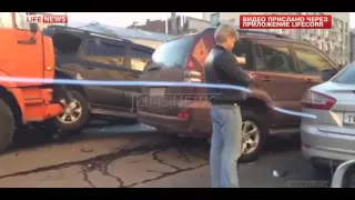 «Ягуар» протаранил четыре автомобиля на Садовом кольце
