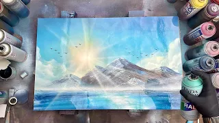 First Rays of Spring - SPRAY PAINT ART by Skech