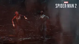 Miles Saves Peter From Venom With The Advanced Suit 1.0 And Classic Suit - Marvel's Spider-Man 2