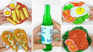 📹  🍔🍟🥤🥩🍗🍖🥞🥪  - DIY Fast Food Squishy with Nano Tape Series! Part 2 Reverse Play ⏪