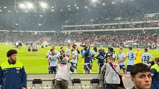 Die Geste der HSV-Fans nach dem Sieg beim Nordischen Klassiker gegen Hannover