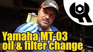 Yamaha MT 03 Oil & filter change #1802