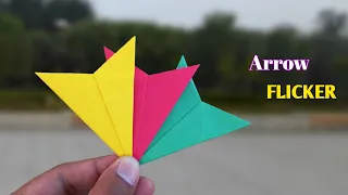 Origami Arrowhead Flicker || How to make a paper Flicker - Spinner || Frisbee and Boomerang