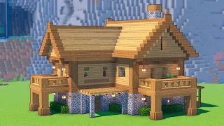 Большой Красивый Дом для Выживания в Майнкрафт - Как построить особняк Minecraft