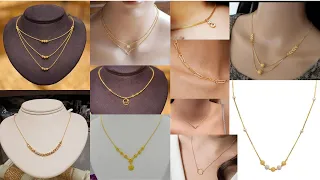 Beautiful Gold Necklace Design For Girls |Light weight Daily Wear Gold Chain  | New Designs 2022