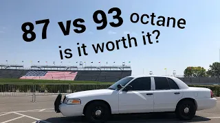 P71 Crown Vic Marty tune 87 vs 93 octane 0-60 testing