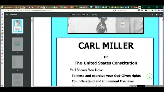 WHAT THE LAW IS!~~ Carl Miller a legal scholar in his own right~ ~~ RR~EE 2023 06/18