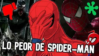 Lo PEOR de cada Película de Spider-Man