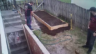 raised garden bed building timelapse