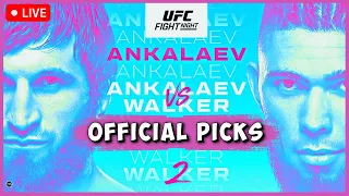 UFC Fight Night: Ankalaev vs. Walker II | PREDICTIONS PICKS & BREAKDOWN | MMA BEST BETS | UFC APEX