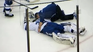 Ben Bishop Injury aftermath during Lightning @ Senators hockey game