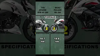 Apache RTR 160 4v VS Pulsar NS 160 | #youtube #shorts #viral