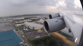 Airbus A380 Approach and Landing at Singapore Airport - Lufthansa A380