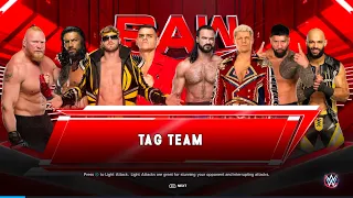 Logan Gunther Roman & Brock VS Cody Drew Ricochet & Jey - 8 Man Tag Team Elimination Match