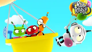 Up up and Away! 🎈☁️ | Rob The Robot | Preschool Learning