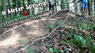 Riesen 10 Meter Sprung an neuem Spot gebaut & Sturmschäden behoben! | Hometrail Building //TR