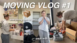 MOVING VLOG 1: moving in with my in-laws (decluttering EVERYTHING & pack with me!)