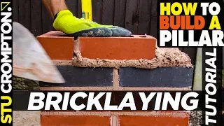 how to build a brick pier - bricklaying tutorial