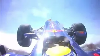 Mark Webber horrific onboard crash in European GP 2010