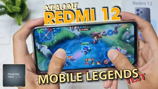 Xiaomi Redmi 12 Mediatek Helio G88 Mobile Legends Gaming Test 2023