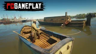 Lasso People from the BOAT → Red Dead Redemption 2 PC Funny moments Gameplay