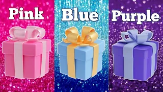 Choose your gift box 🤢💗🎁||3 gift box challenge | Pink Blue Purple  #chooseyourgift #pinkpurple #gift