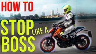 How to STOP SMOOTH on a Motorcycle