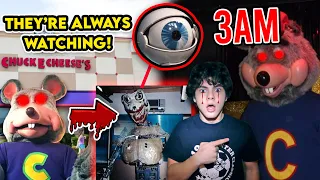 CHUCK E CHEESE ANIMATRONICS COME TO LIFE at 3AM!! (THEY’RE ALWAYS WATCHING.. HELP)