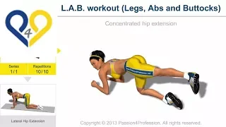 L.A.B. workout (Legs, Abs and Buttocks) - No Music