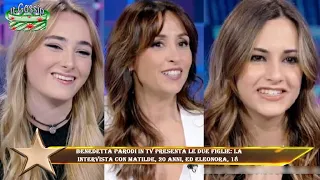 Benedetta Parodi in tv presenta le due figlie: la  intervista con Matilde, 20 anni, ed Eleonora, 18