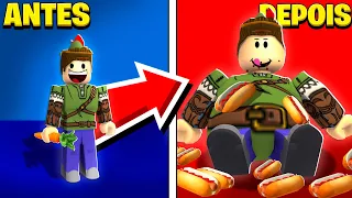 VIREI O GORDÃO MAIS FORTE DO ROBLOX!! (Eating Simulator 🍔)