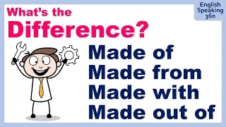 Difference between MADE OF / MADE FROM / MADE WITH / MADE OUT OF  Super Useful English Grammar